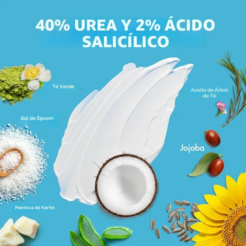 Vista 4 de Ebanel Juego de removedor profesional de callos para pies y crema de urea 40% más ácido salicílico 2%, removedor de callos en el talón y pies, gel