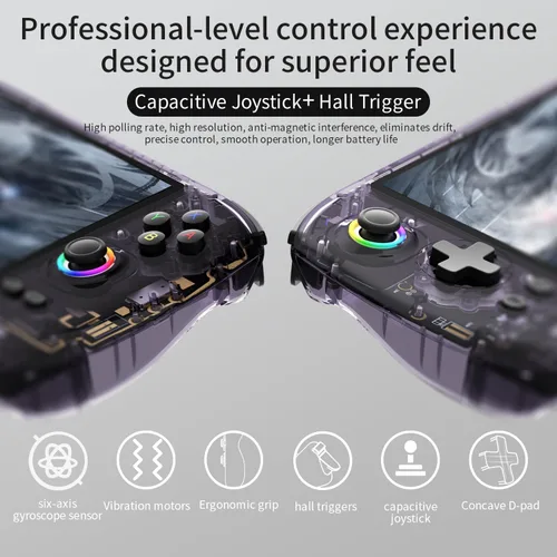 Vista 7 de GiipGoop RG557 Retro Handheld Game Console RG557 Android Handheld Console RG557 Retro Emulator, 5.48" AMOLED, Dimensity 8300, Android 14, WiFi 6E &