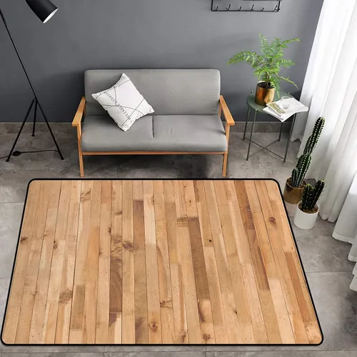 Vista 12 de Tapete de esponja lavable para dormitorio de niños y niñas, panel de madera marrón, decoración rústica de pared con textura de pared, alfombra