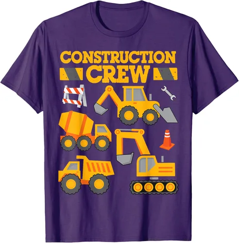 Vista 67 de Construction Crew Worker Excavator - Camiseta para niños y niñas Negro