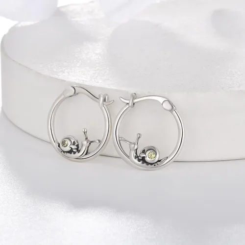 Vista 6 de LINGBG JEWELRY Aretes de aro para mujer, plata de ley 925, símbolo de loto, ballena, ballena, media luna, chakra, caracol, mariposa, cráneo, búho