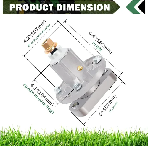 Vista 2 de CheeMuii Paquete de 2 husillos para cortacésped John Deere L100 L107 L108 L110 L111 L118 L120 L130 155C 190C Reemplazar GY20050 GY20785 GX20250 42