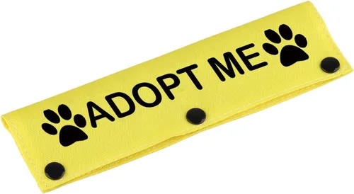 Vista 8 de Divertida funda para correa de perro Adopt Me, envoltura de alerta colgante, parche de identificación, regalo de cumpleaños para mascotas