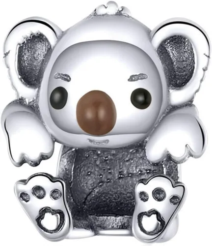 Vista 7 de Dije de plata de ley 925 para perro, dinosaurio, araña, gato, animal, delfín, ratón para pulsera Pandora Mariposa