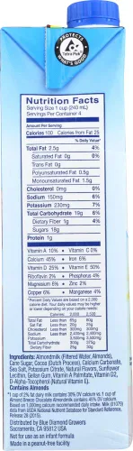 Vista 2 de Blue Diamond - Leche de almendras con brisa de almendras, chocolate, 32 onzas líquidas (paquete de 2)