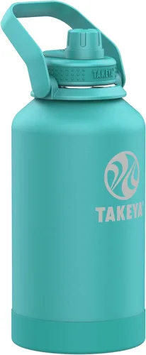 Vista 5 de Takeya 885395530024 Actives Pickleball - Botella aislada de acero inoxidable, tapa de boquilla, color verde azulado, 32 onzas