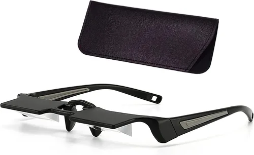 Vista 7 de Gafas perezosas que se colocan con prisma de luz con ángulo de 90°, relajantes para el cuello, para acostarse, leer y ver