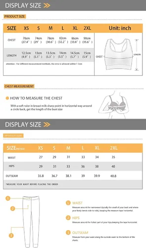 Vista 6 de AFPANQZ Conjunto de 2 piezas para mujer, camiseta sin mangas, brasier y leggings largos, ropa deportiva, gimnasio, fitness