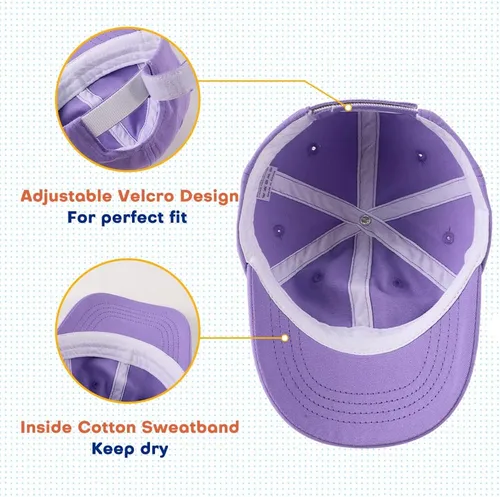 Vista 73 de Peecabe Gorra de béisbol para niños pequeños, unisex, de algodón, ajustable, para bebés, niños, gorra de béisbol para niñas de 1 a 5 años