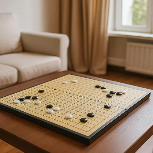 Vista 7 de Juego magnético 19x19 Go de 11 pulgadas portátil con piedras convexas