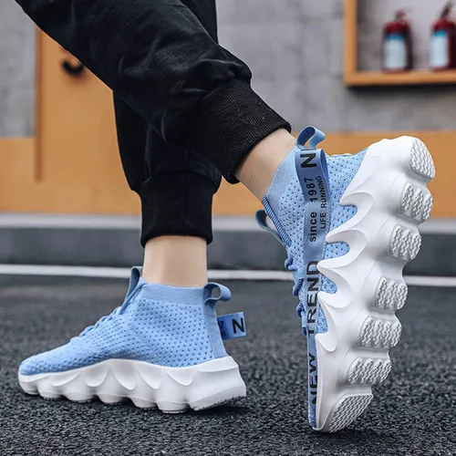 Vista 6 de GSIGUL Tenis de correr para hombre, zapatos deportivos ligeros para caminar, zapatos casuales al aire libre
