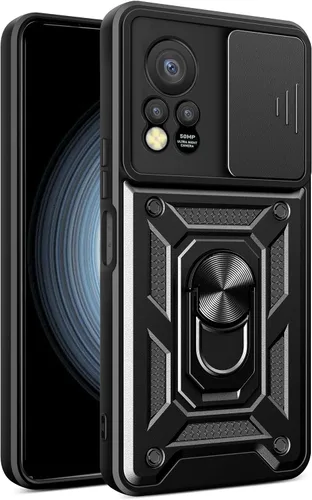 Vista 29 de Compatible con Tecno Pova Neo 2 Bracket Shell, con cubierta deslizante para lente de cámara compatible con Tecno Pova Neo 2 LG6n Case Negro
