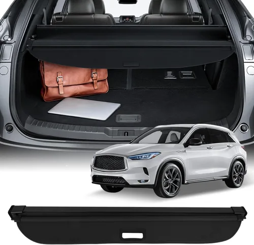 Vista 23 de SCITOO Cubierta de carga para 2019-2024 compatible con Cadillac XT4 2.0L retráctil para maletero trasero, cubierta de seguridad para equipaje