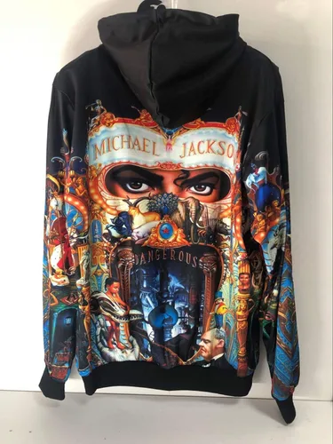 Vista 2 de Michael - Sudaderas casuales con estampado 3D para los fanáticos de MJ