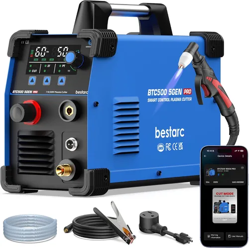 Vista 11 de Bestarc Plasma Cutter Machine, Pilot Arc, 50A IGBT 110V 220V Dual Voltage