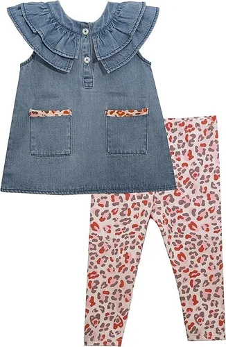 Vista 2 de Bonnie Jean Conjunto capri con dobladillo de huevo de Pascua para niñas