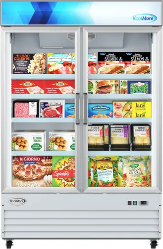 Vista 18 de KoolMore 66 cm. Refrigerador vertical comercial para exhibición con una puerta de vidrio blanco - 9 pies cúbicos (MDF-1GD-9C-WH)