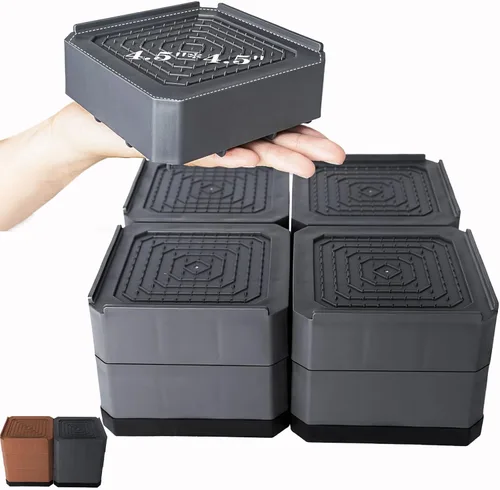 Vista 14 de Elevadores de cama de base ancha, elevadores apilables para muebles, 2, 3.6, 5 pulgadas, elevadores de sofá resistentes para sillas y escritorios