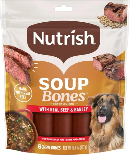 Vista 10 de Rachael Ray Nutrish - Tiras masticables para perros con sabor a sopa de huesos de mayor duración Rawhide-Free, Contains No Artificial Flavors or