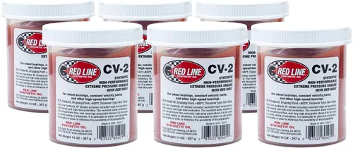 Vista 8 de Red Line 80401 Cartucho de grasa sintética CV-2 de alto rendimiento con moly rojo, tarro de 14 onzas