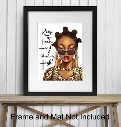 Vista 3 de Arte y decoración inspiradoras de pared para mujeres negras, póster motivacional de inspiración afroamericana, arte negro, obra de arte de pared