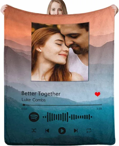 Vista 22 de D-Story Manta personalizada con fotos con cualquier texto - Mantas con imágenes personalizadas para Navidad, cumpleaños, regalos para parejas