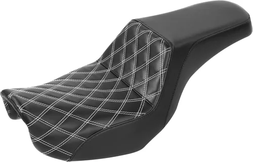 Vista 32 de C.C. RIDER Asiento para Conductor y Pasajero Asiento de Elevación Compatible con Harley Dyna Street Bob FXDB Low Rider FXDL/FXDLS Super Glide Custom