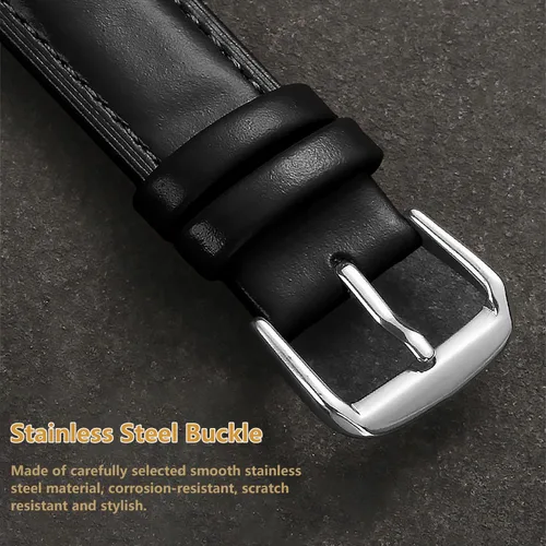Vista 4 de Leather Watch Bands Compatible with Garmin Lily 2, 14mm Soft Genuine Leather Strap Sport Replacement Wristband for Garmin Lily 2 / Lily 2 Classic