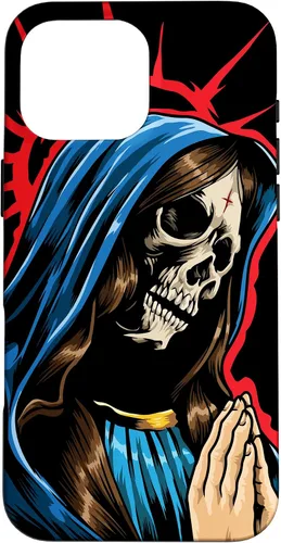 Vista 19 de Día de los Muertos - Praying La Calavera Catrina - Funda de Santa Muerte para iPhone 17
