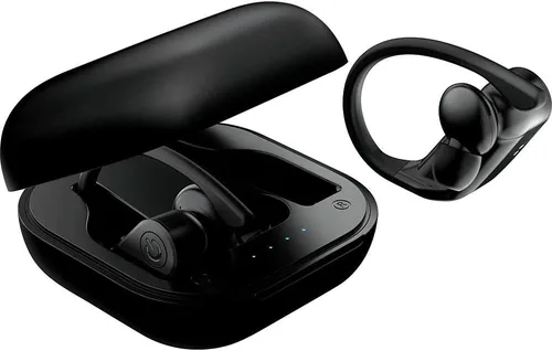 Vista 3 de COBY Auriculares deportivos inalámbricos de 15 horas, funda de carga, controles de reproducción, Siri y Google Assistant, emparejamiento automático