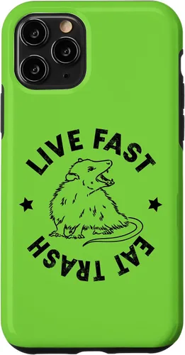 Vista 27 de iPhone 16 Funny Live Fast Eat Trash Possum Lover Case