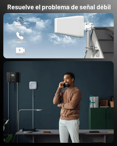 Vista 6 de Cubierta de refuerzo de teléfono celular de 6000 pies cuadrados, señal Boost 5G 4G LTE para todos los operadores de EE. UU., amplificador de señal