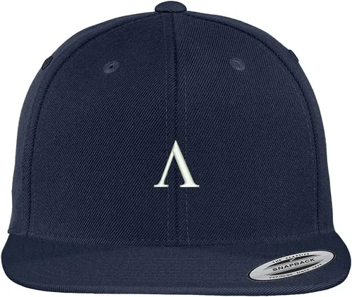 Vista 3 de Trendy Apparel tienda griego Lambda bordado Gorra de Visera Plana Ajustable snapback