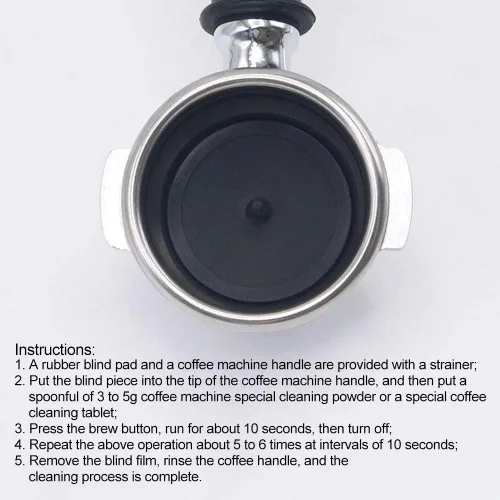 Vista 7 de Tbest Junta de goma para máquina de expreso,Portafiltro cesta de goma Blindsieb,Filtro ciego de café Rancilio,Tapón de portafiltro,Blindsieb Filtro