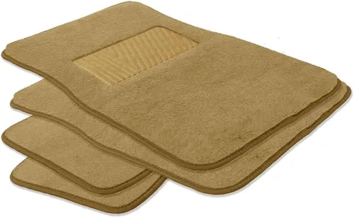 Vista 8 de FH Group Alfombrillas de coche – Ajuste universal combo de funda de asiento de coche pequeño, alfombrillas de piso beige protector de alfombra