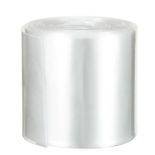 Vista 6 de uxcell Tubería termorretráctil de PVC de 1.969 in de ancho plano para 18650 16.4 ft de longitud, azul