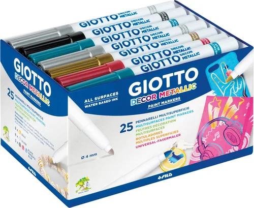 Vista 6 de ESTUCHE 5 ROTULADORES Giotto DECOR METAL SURTIDOS
