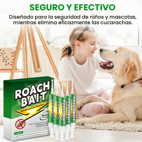 Vista 4 de Cebo de gel para cucarachas, 5 unidades, mata infestación de cucarachas de acción rápida para control de plagas en interiores