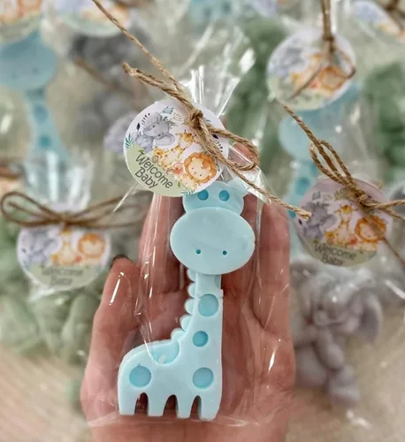 Vista 3 de 12 Safari Animals Soap Favors - Baby Shower Party Favors for Guests, First Birthday Forest Jungle Decorations - 4 Lions, 4 Giraffes, 4 Elephants