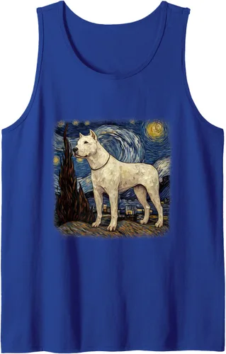 Vista 20 de Van gogh Dogo Argentino in starry night Tank Top
