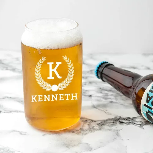 Vista 7 de Regalos personalizados para hombres – Vasos de cerveza grabados – Regalos de vidrio grabado personalizados para hombres y mujeres – Ideal