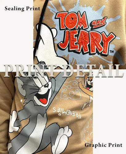 Vista 4 de Southpole Sudadera con capucha Tom and Jerry Seam Seal para hombre