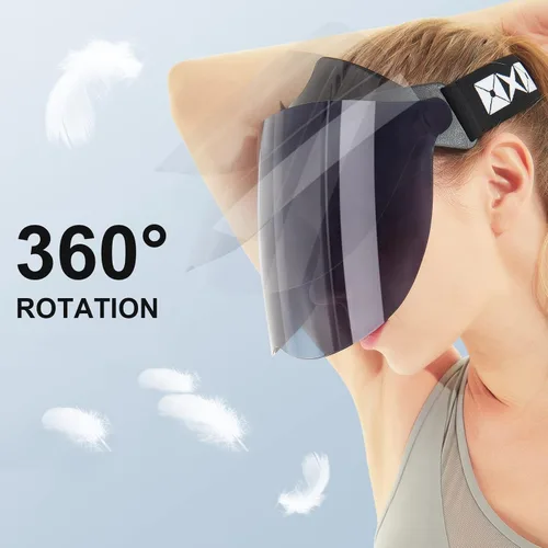 Vista 7 de Protector facial con protección UV, visera facial unisex para hombres y mujeres, deportes al aire libre, conducción, UPF 70+, gorras con viseras