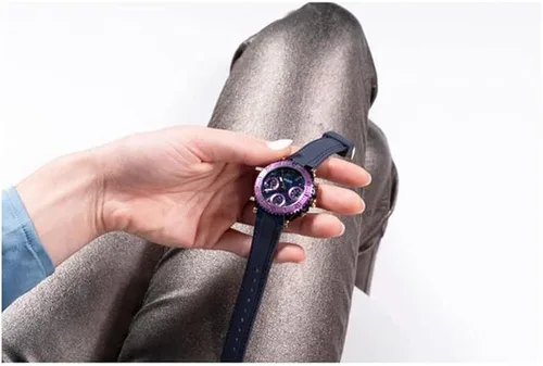 Vista 8 de GUESS Cosmic Collection Reloj analógico con esfera azul para mujer GW0466L2 azul Azul
