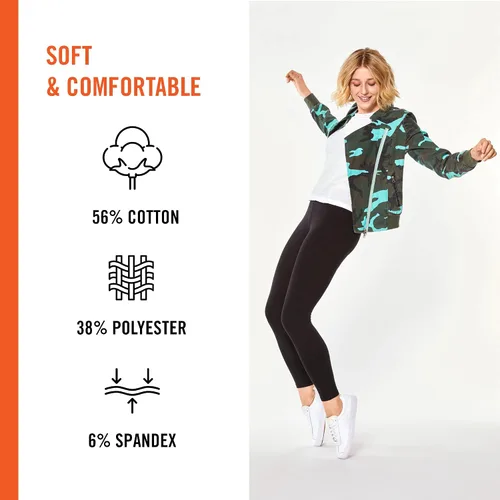 Vista 4 de HUE Pantalones cortos de ciclismo de algodón con cintura alta para mujer surtidos