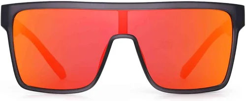 Vista 2 de GLINDAR Gafas de sol polarizadas para hombre, gafas deportivas cuadradas de gran