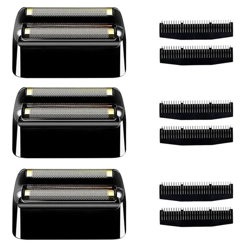 Vista 6 de Lámina de repuesto y cortador para máquinas de afeitar Babyliss Pro MetalFX de doble lámina, 2 unidades, color negro
