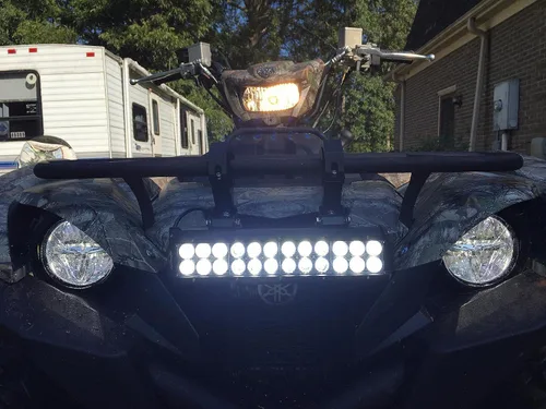 Vista 8 de AUXTINGS Barra de luz LED de trabajo de 12 pulgadas de 72 W con foco de inundación para todoterreno, para jeep, todoterreno, furgoneta, caravana