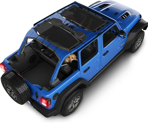 Vista 7 de Parasol Alien Parasol Jeep Gladiator - Malla delantera y trasera negra Negro
