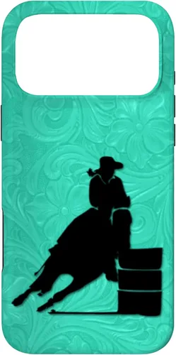 Vista 21 de iPhone 11 Barril Carreras Caballo En Turquesa Floral Estuche De Herramientas